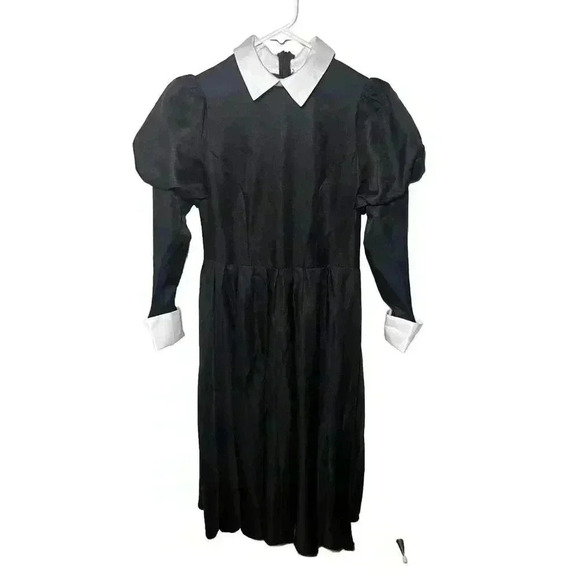 Wednesday The Addams Family Costume Girls Adams Fancy Dress Size Length 47" *CUT - Picture 2 of 16